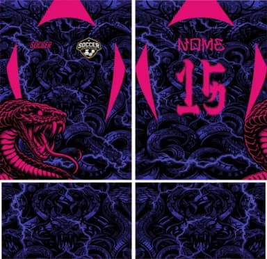 Arte Vetor Camisa Interclasse Serpente Roxa Mod-177