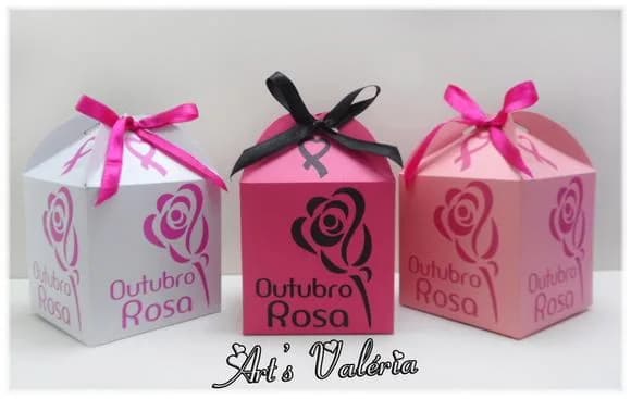 Caixinha Outubro Rosa - 7cm