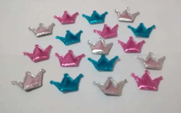 Apliques de tecido lamê -Pcts com 50 un