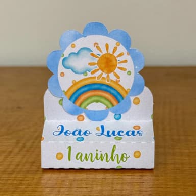 PEGUE E MONTE - Porta Bis Duplo Personalizados PRIMEIRA VOLTA AO SOL MENINO - Decoração de Festa | Lembrancinhas | Aniversário | Personalizados