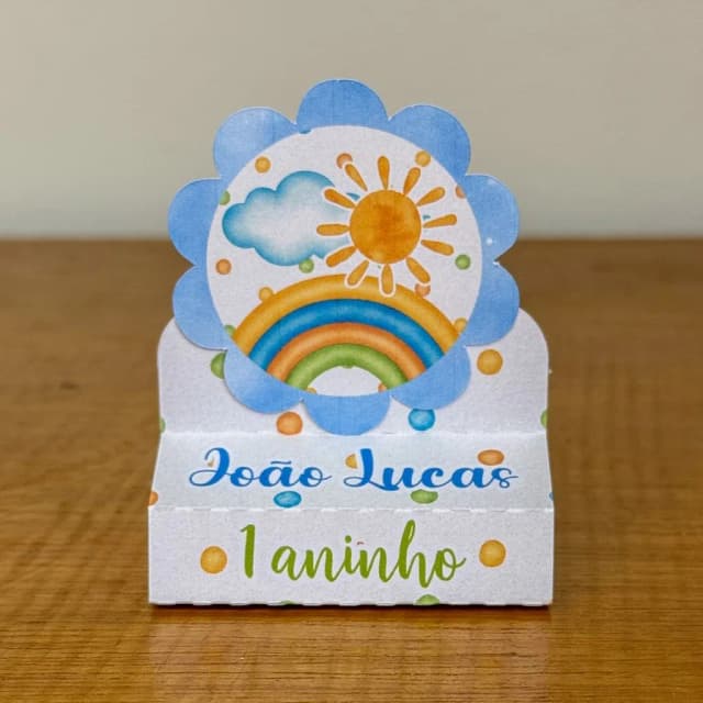 PEGUE E MONTE - Porta Bis Duplo Personalizados PRIMEIRA VOLTA AO SOL MENINO - Decoração de Festa | Lembrancinhas | Aniversário | Personalizados