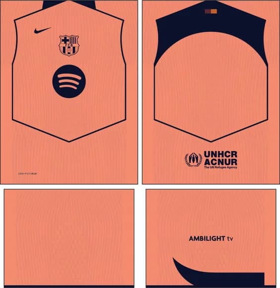 Arte Vetor Camisa Barcelona Terceira 2025-2026