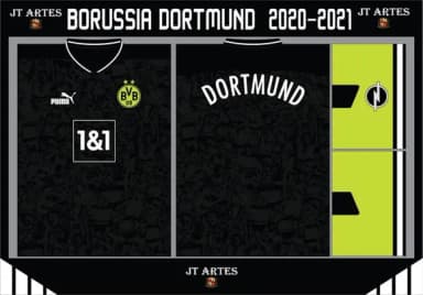 Vetor da Camisa Borussia Dortmund Neongelb 2020-2021