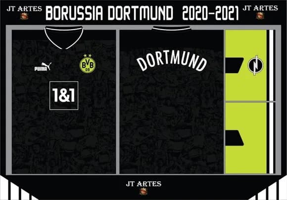 Vetor da Camisa Borussia Dortmund Neongelb 2020-2021