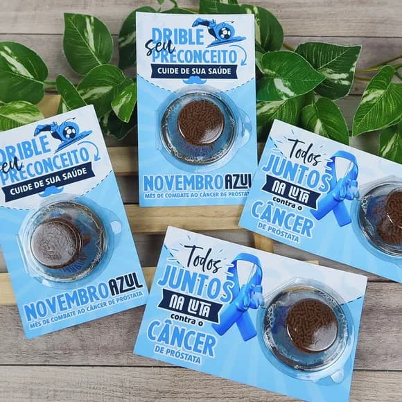 Card Novembro Azul com Blister - Não Acompanha Doce