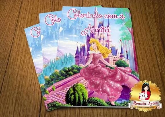 Revista de Colorir com Giz Bela Adormecida