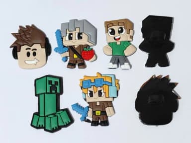 Ponteira P/lápis Minecraft Emborrachado Pacote com 5 Unidade