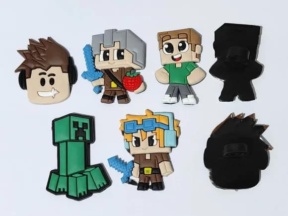 Ponteira P/lápis Minecraft Emborrachado Pacote com 5 Unidade