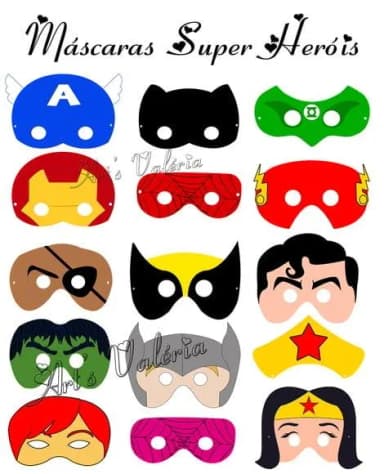 Máscara Dos Super Heróis - Unitário