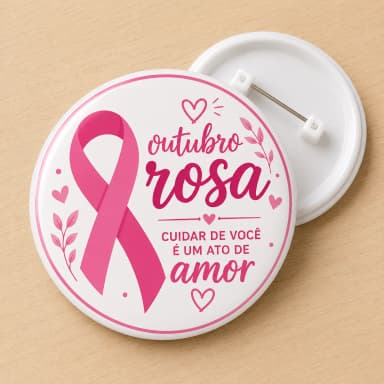 Botton outubro rosa - brinde corporativo