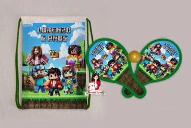 Mochila Ping Pong Tema Minecraft Filme