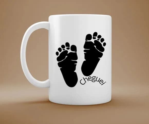 Caneca Nascimento "cheguei" - Presente de Boas-vindas