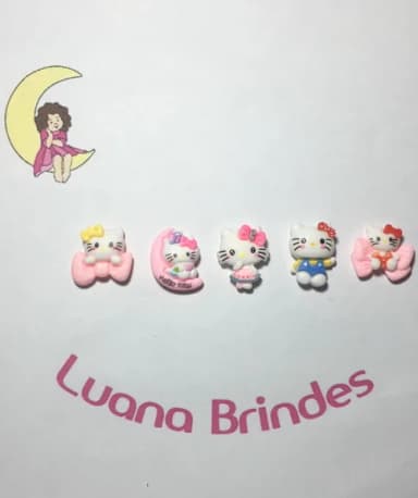 Aplique Hello Kitty de Resina Pct C/10 Unidades