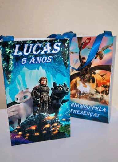 Sacolinhas Personalizada Como treinar Seu Dragão Lembrancinhas Para Aniversário