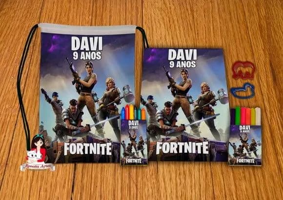 Kit Passatempo Personalizado na Mochila Fortnite
