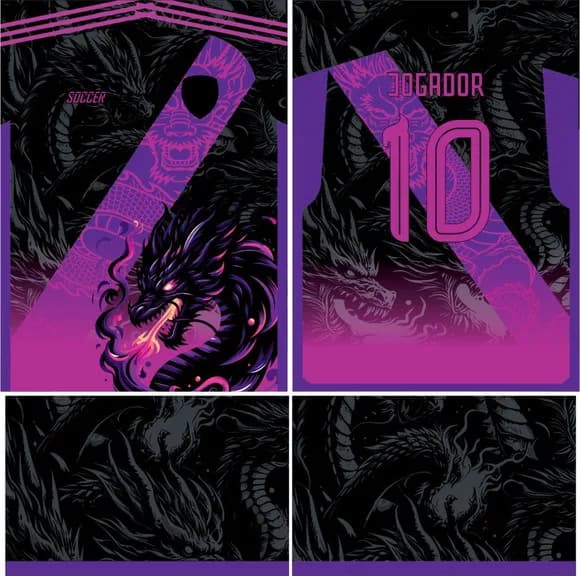 Arte Vetor Camisa Interclasse Dragão Mod-432