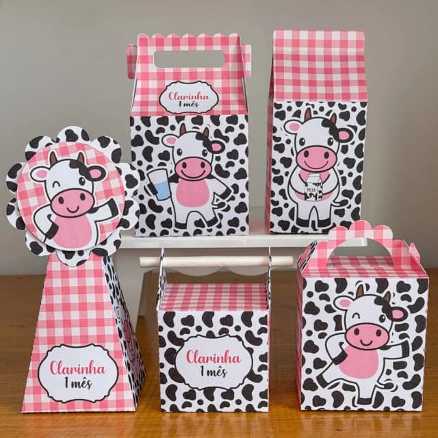 PEGUE E MONTE - Kit Festa VAQUINHA - Decoração de Festa | Lembrancinhas | Aniversário | Personalizados