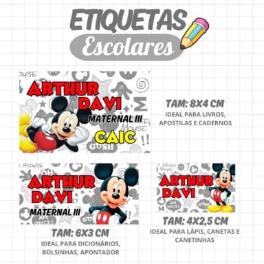60 Etiquetas Personalizadas