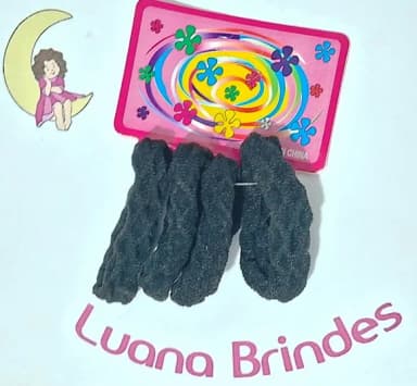 Xuxinha para Cabelos Pacotes com 20 Unidades Preto