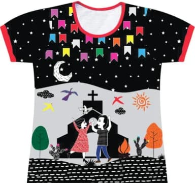Camiseta Feminina Adulto Cordel Caipira