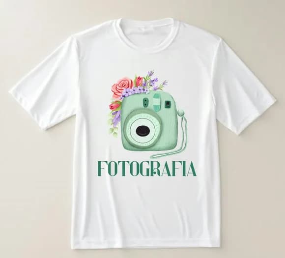 Camiseta Fotografia Floral Arte, Cor e Delicadeza