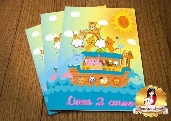 Revista de Colorir com Giz Arca de Noé