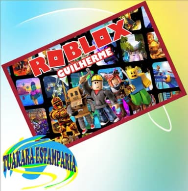 Jogo Americano Infantil Personalizado Roblox - Kit c/ 2 Unid