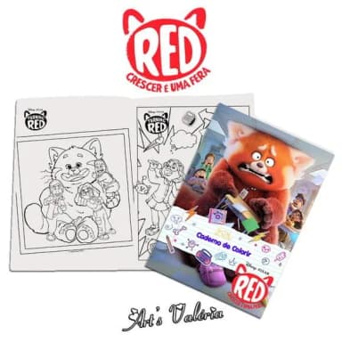 Caderno de Colorir Red: Crescer É Uma Fera - 10x15cm