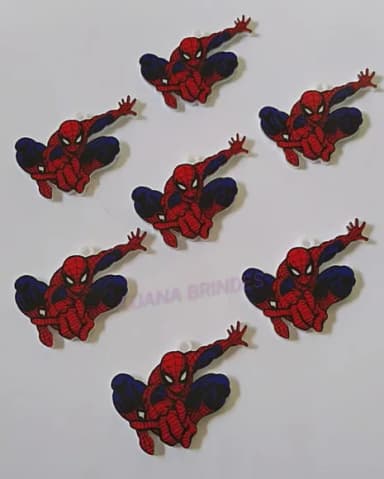 Pingente do Homem Aranha em acrílico U.V - pct c/8 unid
