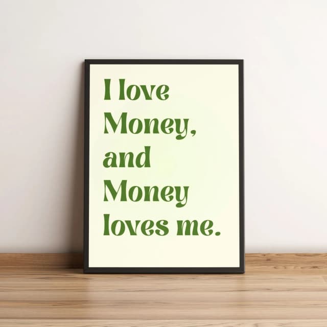 Quadro Decorativo Frase Motivacional Dinheiro 2269