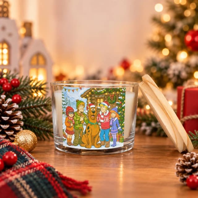 Vela Aromática no Copo Personalizada Natal Scooby-Doo - Trabalhamos com outros temas - Informar  tema no chat