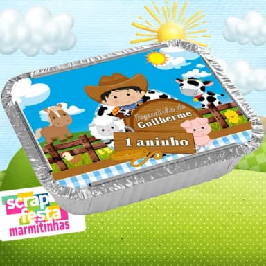 Marmitinha Personalizada Festa Fazendinha