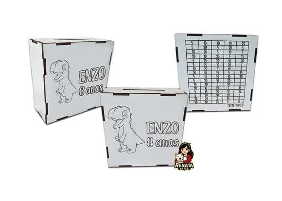 Cofrinho Personalizado Dinossauro Baby Lembrancinha