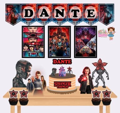 Kit Festa Só Um Bolinho STRANGER THINGS- Decoração de Festa