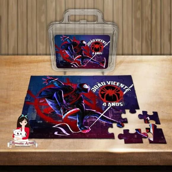 Quebra Cabeça Personalizado na Maleta Miles Morales