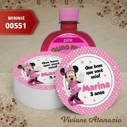 Adesivo Água Ouro Fino Minnie - 00551