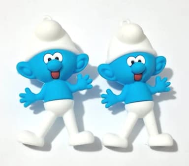 Pigente Smurf Emborrachado Pacote com 2 Unidades