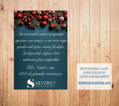 Cartão de Natal personalizado com logo empresa