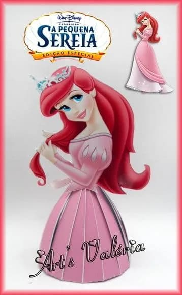 Ariel A Pequena Sereia 2D - Porta Bombom