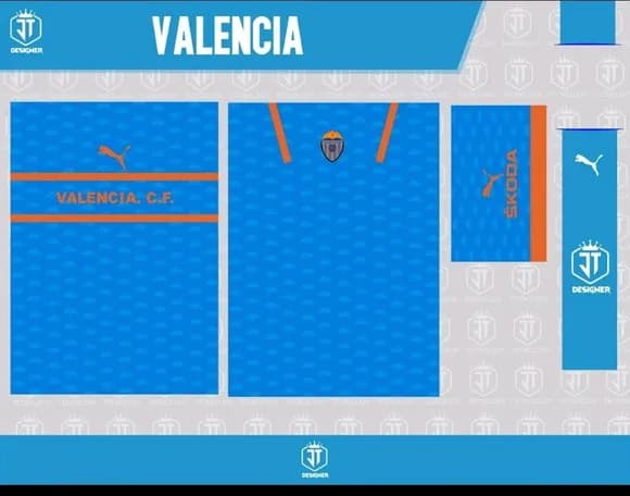 Vetor camisa do valência
