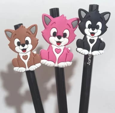 Lápis C/ponteira Gatinhos Variados - 6 Unidades