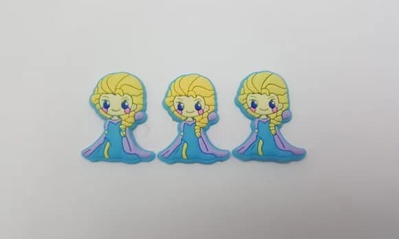 Aplique Princesa Elsa Frozen Emborrachado 3,5cm Pct 6 Peças