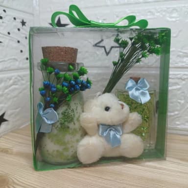 Kit Vela Aromática com Aromatizador com Glitter