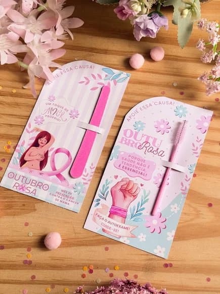 Card para Mini Lixa Outubro Rosa- Não Acompanha Mini Lixa