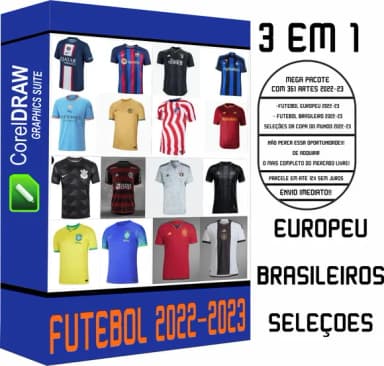 Vetores Camisa De Futebol 22-23 Pack+360 Artes