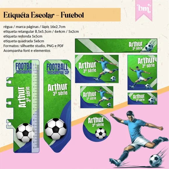 60 Etiquetas Futebol