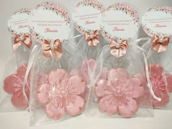 Lembrancinha Aniversário 70 Anos: Sabonete Flor de Cerejeira