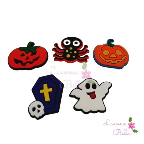 Apliques Emborrachados Halloween - pct c/5 unidades