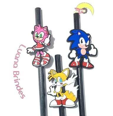 Lápis C/ponteira Turma do Sonic Emborrachado Pacote com 6 un
