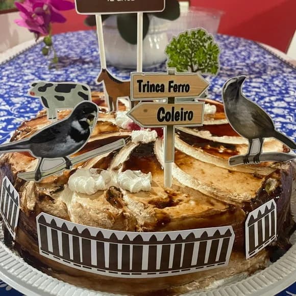 Topo de Bolo Coleiro e Trinca Ferro